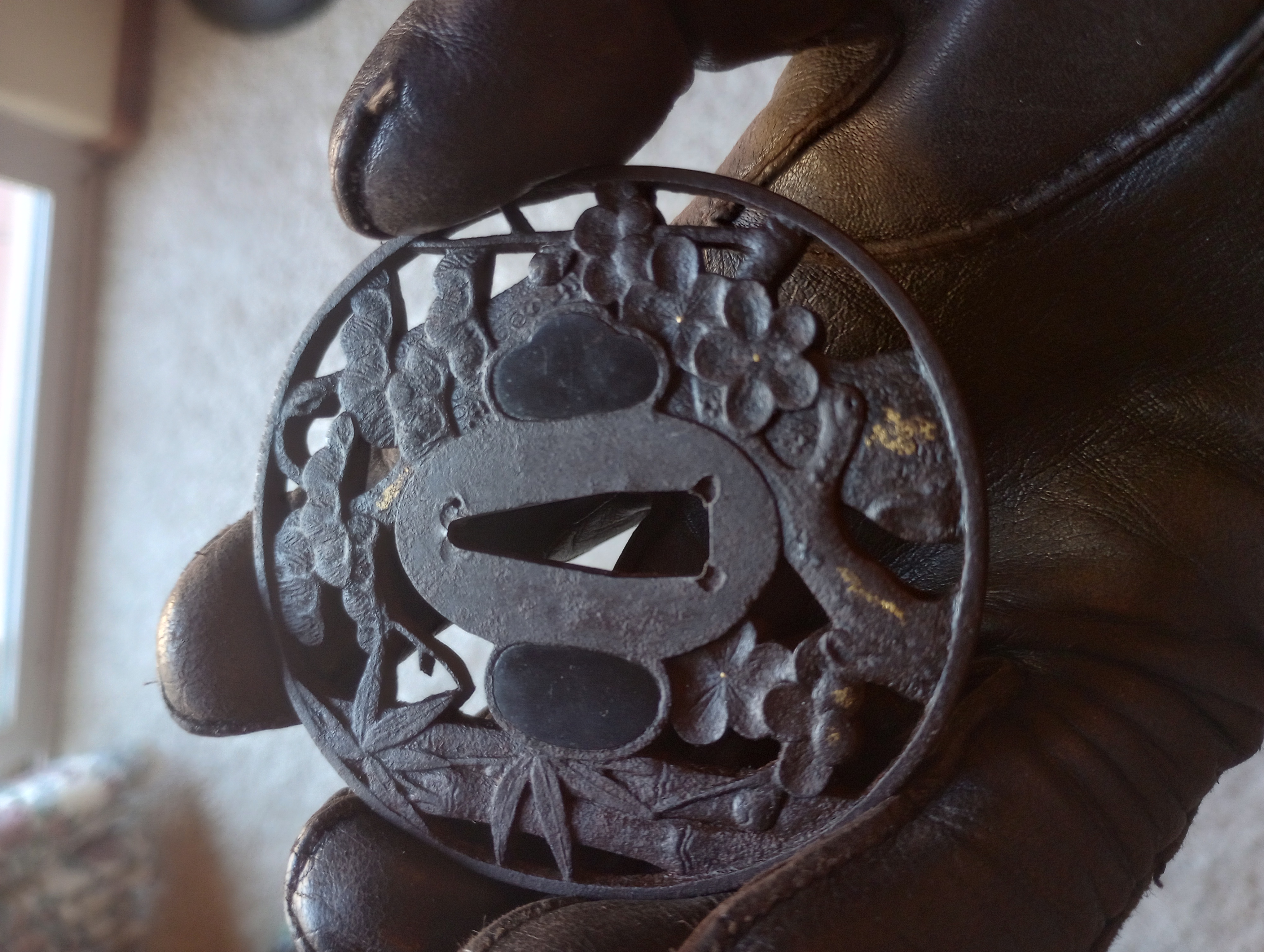 Three Friends of Winter Tsuba Front